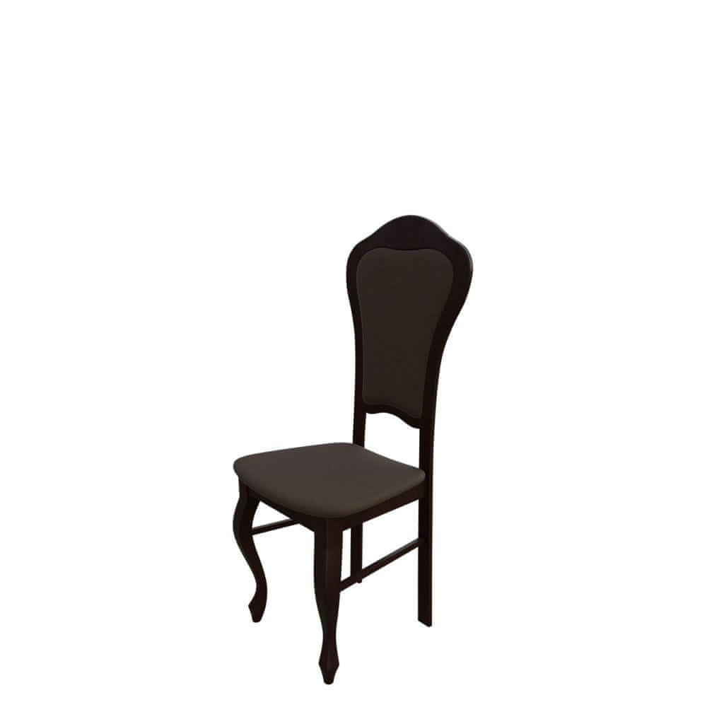 Veneti Čalúnená jedálenská stolička MOVILE 11 - orech / tmavá hnedá 1
